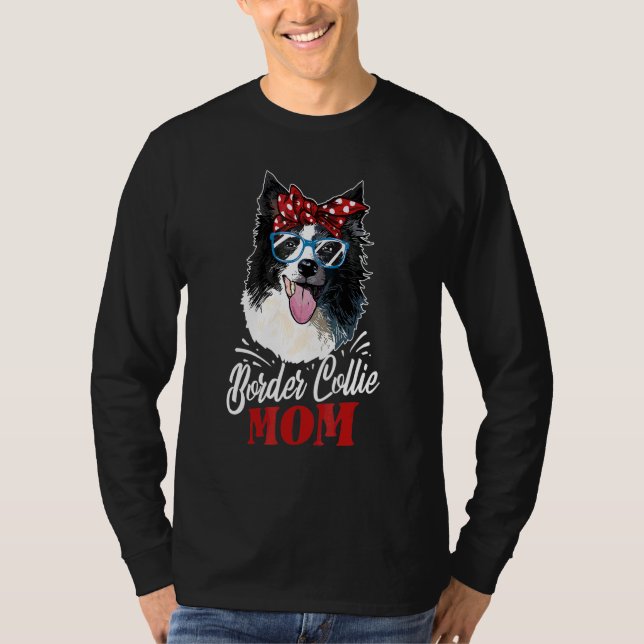 Camiseta Mãe Border Collie Cachorro Border Collie Fofo (Frente)