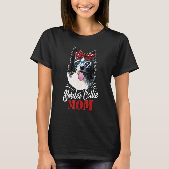 Camiseta Mãe Border Collie Cachorro Border Collie Fofo (Frente)