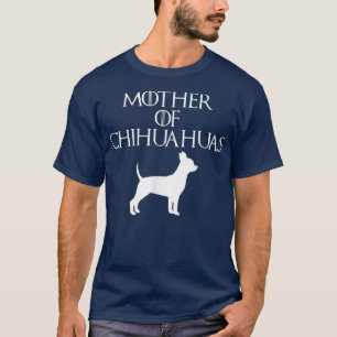 Camiseta Mãe branca e bonita do Chihuahuas E010608