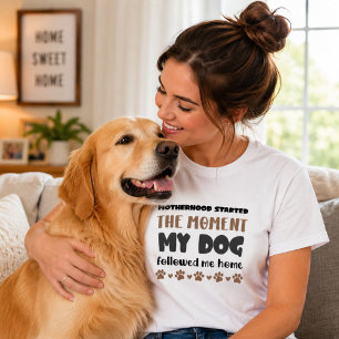 Camiseta Mãe Cachorra A Maternidade Começou Citação Present