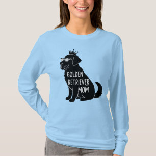 Camiseta Mãe Cachorro Dourado Engraçada Cachorro Fofo com
