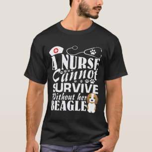Camiseta Mãe Cadela Enfermeira Beagle Amamentando   Para Mu