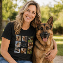 Mãe cadela GSD foto colagem preto