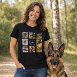 Camiseta Mãe cadela mamãe fotocolagem preta