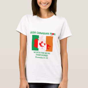 Camiseta MÃE CANADENSE IRLANDESA MAIS DO QUE Rubis PROVÉM