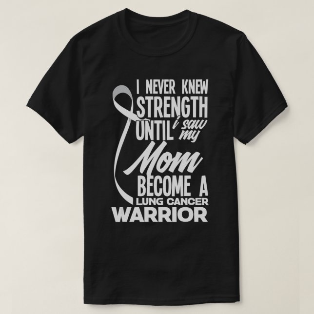 Camiseta Mãe Cancer De Pulmão Guerreiro Filha De Pulmões (Frente do Design)