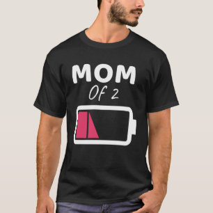Camiseta Mãe cansada de 2 mãe de 2 Dias de as mães