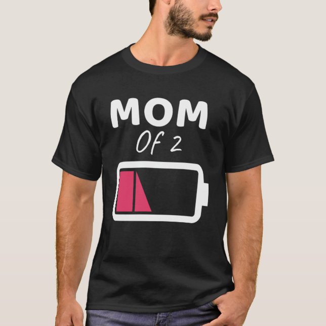 Camiseta Mãe cansada de 2 mãe de 2 Dias de as mães (Frente)