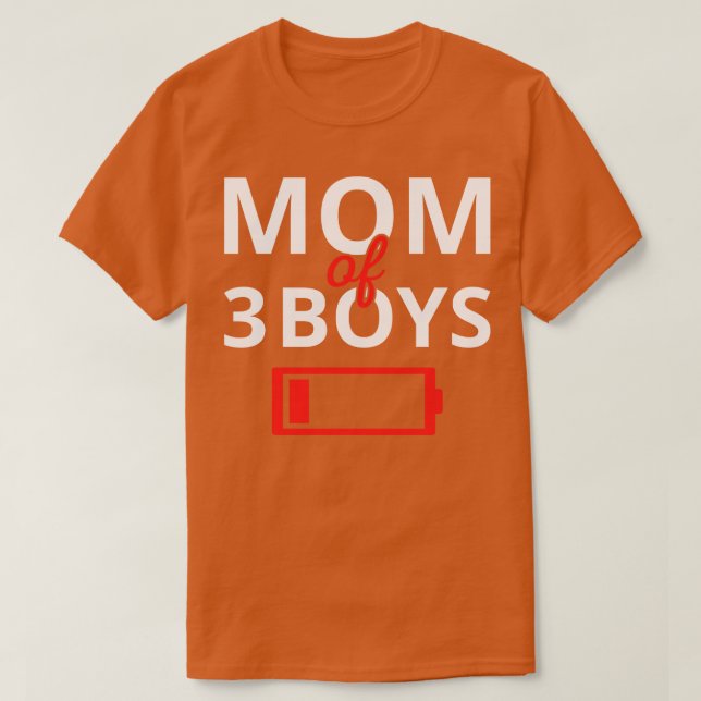 Camiseta Mãe Cansada De 3 Meninos II (Frente do Design)