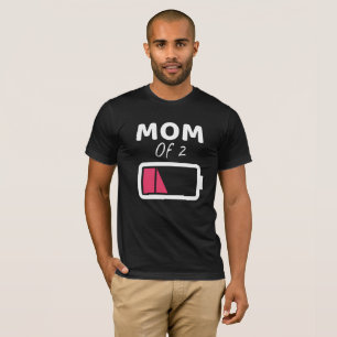 Camiseta Mãe cansada do Dia de as mães 2 Mãe de 2 Menino