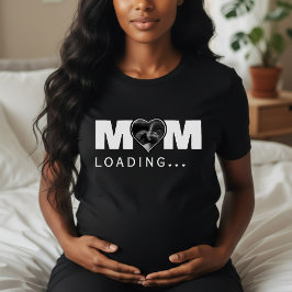 Camiseta Mãe Carregando Foto de Ultrassom do Coração Chá de