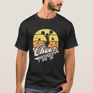 Camiseta Mãe Cheerleader Mãe Cheer Mama Rainbow Mothe