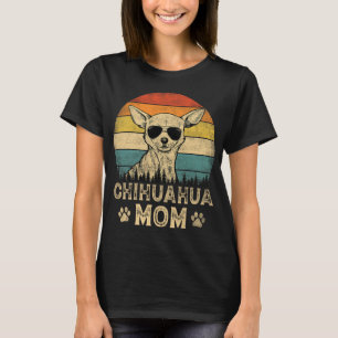 Camiseta Mãe Chihuahua Vintage Amantes de Cães Dia das Mães