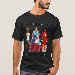 Camiseta Mãe Chilena Africana Bandeira Feminina Do Chile