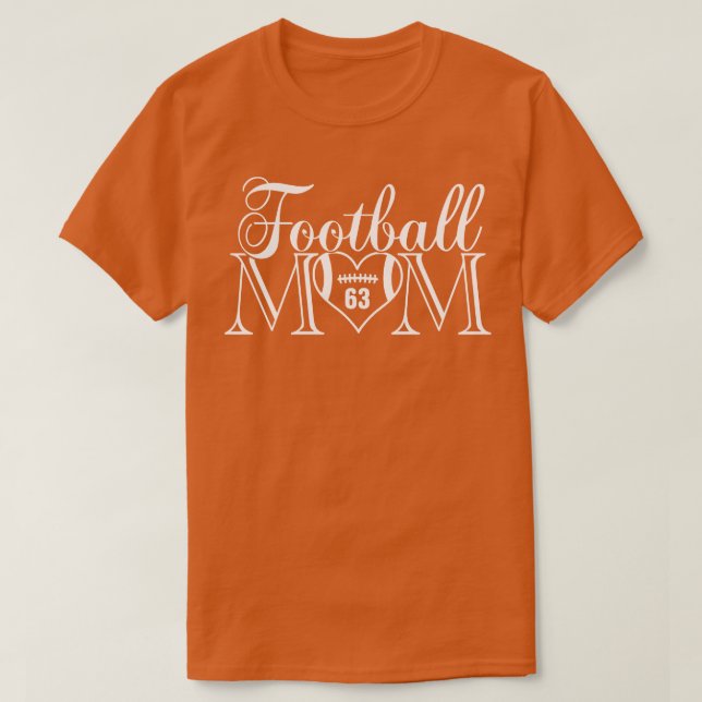 Camiseta Mãe Clássica 63 Esse É O Meu Número De Jersey (Frente do Design)