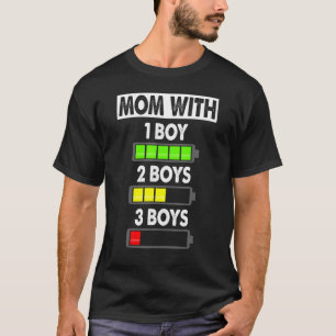 Camiseta Mãe Com Bateria De Três Rapazes Vazia - Mamãe Com 