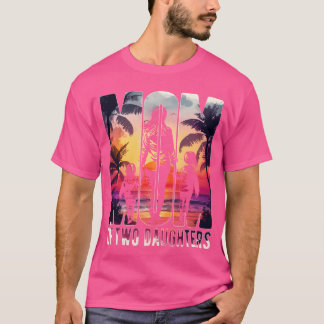 Camiseta Mãe com duas filhas Dia de as mães Beach mãe fu