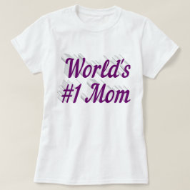 Camiseta Mãe com T-Shirt de texto roxo