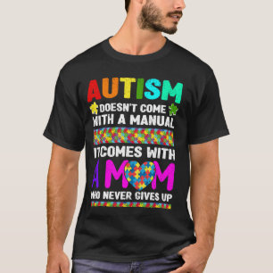 Camiseta Mãe Consciente do Autismo Amor Apoio Quebra-Cabeça