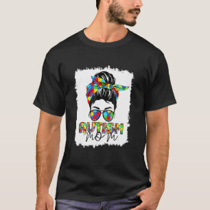 Camiseta Mãe Consciente do Autismo Lenço de Cabelo Desgrenh