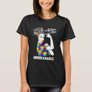 Camiseta Mãe Consciente do Autismo Lenço de Cabelo Desgrenh