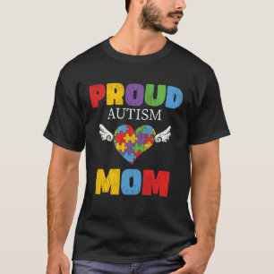 Camiseta Mãe Consciente do Autismo Orgulhosa do Filho ou Fi