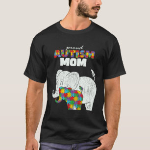 Camiseta Mãe Consciente do Autismo Orgulhosa do Filho ou Fi
