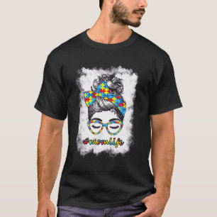 Camiseta Mãe Consciente do Autismo Vida de Mãe Coque Desarr