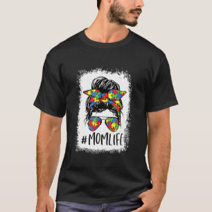 Camiseta Mãe Consciente do Autismo Vida de Mãe Coque Desarr