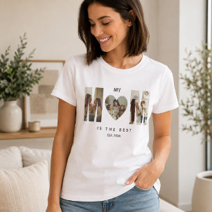 Camiseta Mãe Coração com Foto Personalizada da Mod