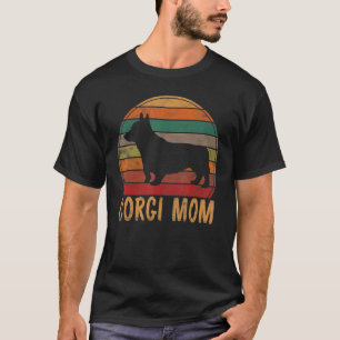 Camiseta Mãe Corgi Retro Cadela Mãe Pet Corgi Galês Mamãe