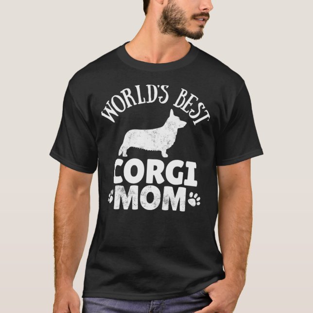 Camiseta Mãe Corgi Roupa de Passear Cachorro (Frente)