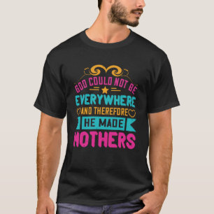 Camiseta Mãe Cristã Deus Fez Mães Orgulhosas Dia da Mãe Re