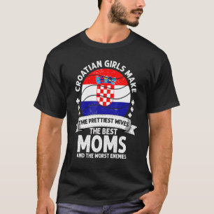 Camiseta Mãe croata Dia de as mães Mama croata americana