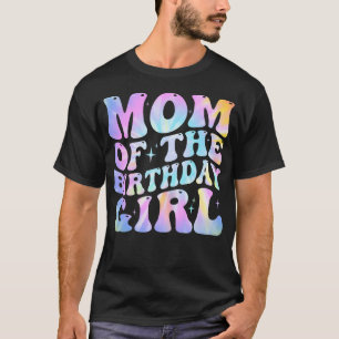 Camiseta Mãe Da Aniversariante Tie Dye Colorido 1º Aniv