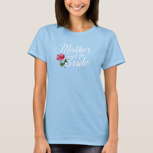 Camiseta Mãe da Caligrafia do Casamento Bride | T-Shirt (Frente)