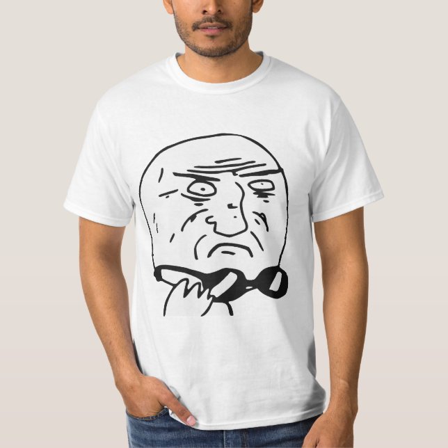 Camiseta Mãe da cara Meme cómico da raiva do deus (Frente)