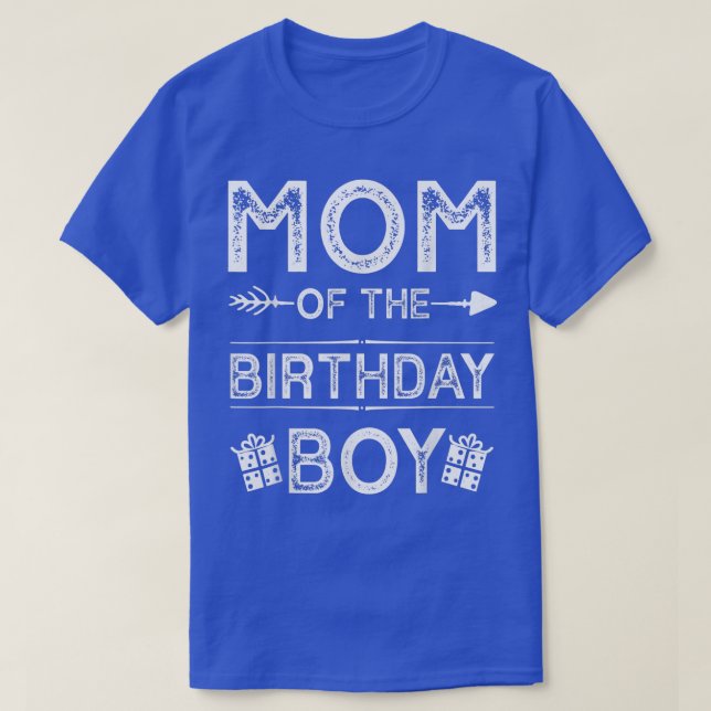 Camiseta Mãe Da Celebração De Amor Da Família Birthday Boy (Frente do Design)