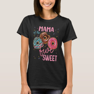 Camiseta Mãe Da Doce Festa de aniversário De Cinco 5