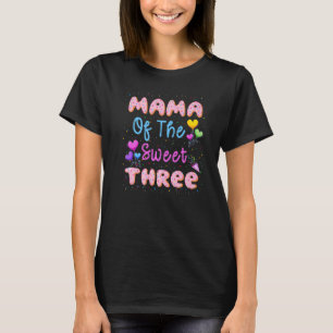 Camiseta Mãe Da Doce Festa de aniversário T Da 3ª Rosquinha