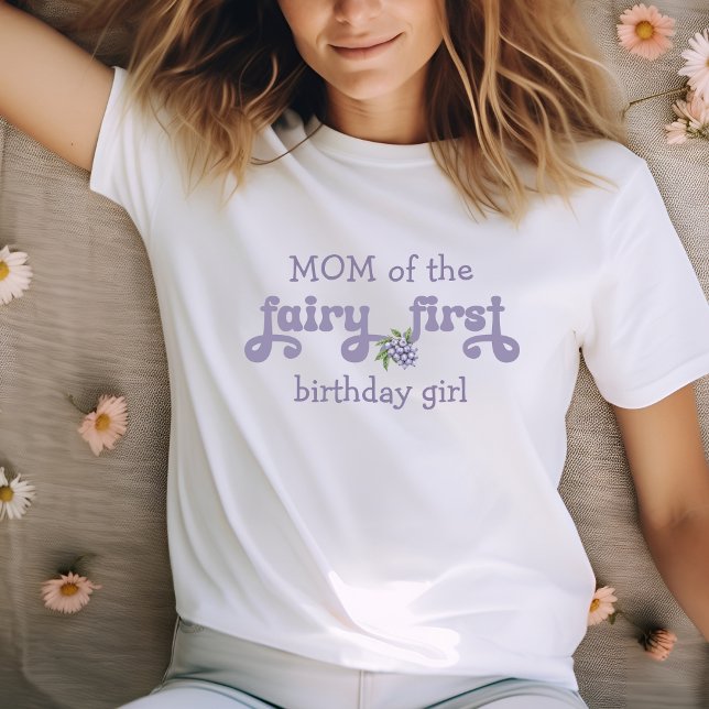 Camiseta Mãe da Fada Roxa Primeiro Morango Aniversário (Criador carregado)