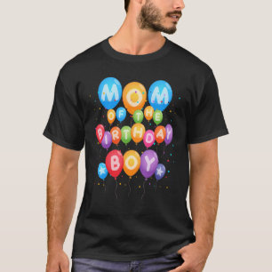Camiseta Mãe da Família B-Day do Garoto Balão de Aniversári