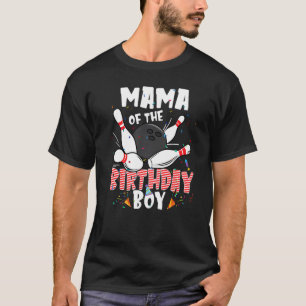 Camiseta Mãe Da Família Birthday Boy Bowler B Day Bowli