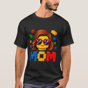 Camiseta Mãe da família construtora mestre construindo tijo