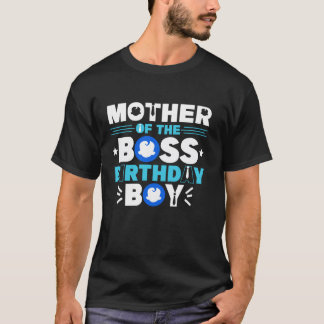 Camiseta Mãe Da Família De Noite Do Menino Do Chefe