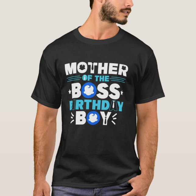 Camiseta Mãe Da Família De Noite Do Menino Do Chefe (Frente)