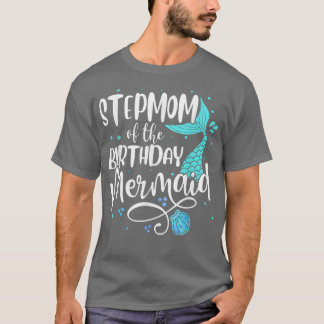 Camiseta Mãe Da Família De Sereias De Aniversário Que Corre