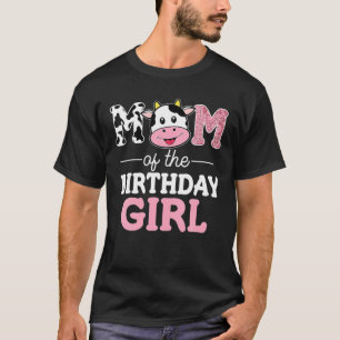 Camiseta Mãe Da Fazenda De Aniversário Mamãe De Vaca Mã