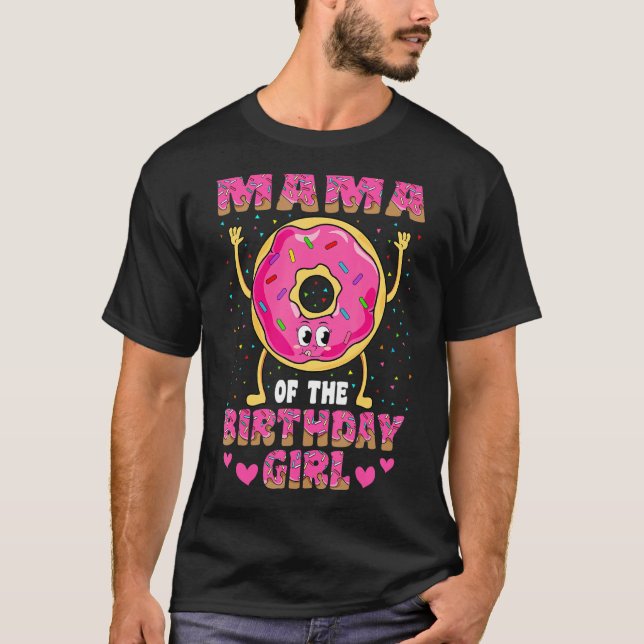 Camiseta Mãe Da Festa Da Rosquinha De Birthday Girl (Frente)