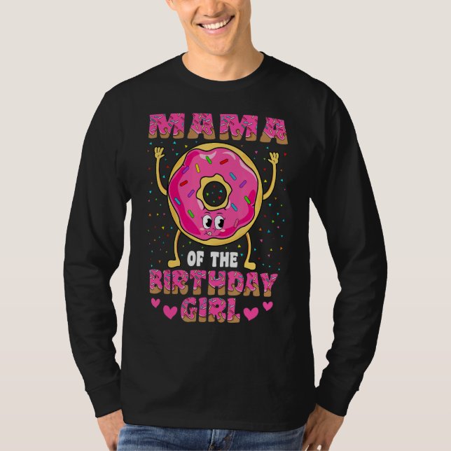 Camiseta Mãe Da Festa Da Rosquinha De Birthday Girl (Frente)